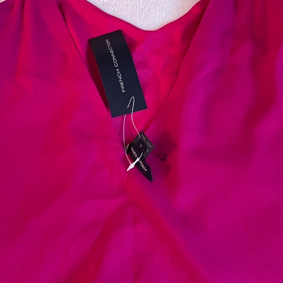 Fuchsia pink cutout v neck tank top by French Connection - Picture 5 of 7